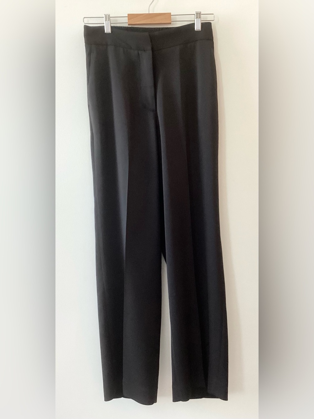 NWOT Quince Stretch Crepe Classic Trouser Pants Black Size 6
